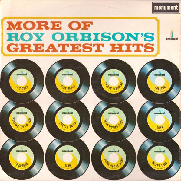 Roy Orbison : More Of Roy Orbison's Greatest Hits (LP, Comp, Mono)