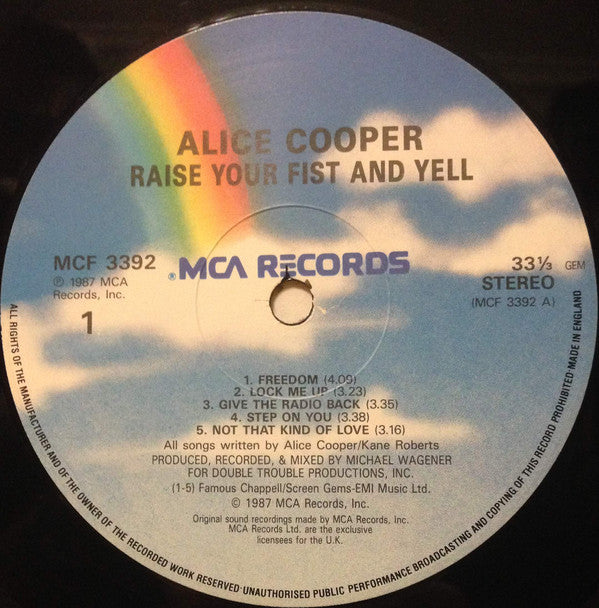 Alice Cooper (2) : Raise Your Fist And Yell (LP, Album)