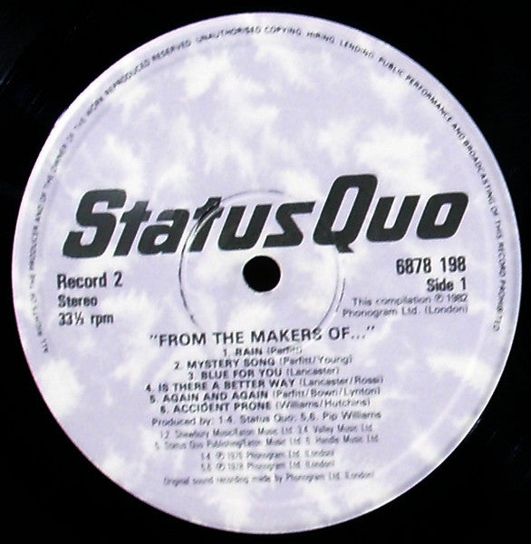 Status Quo : From The Makers Of.... (3xLP, Album, Comp, Mono, Whi + Box)