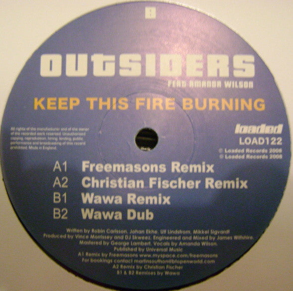 Outsiders (11) Feat. Amanda Wilson : Keep This Fire Burning (12")