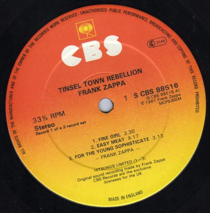 Frank Zappa : Tinsel Town Rebellion (2xLP, Album)