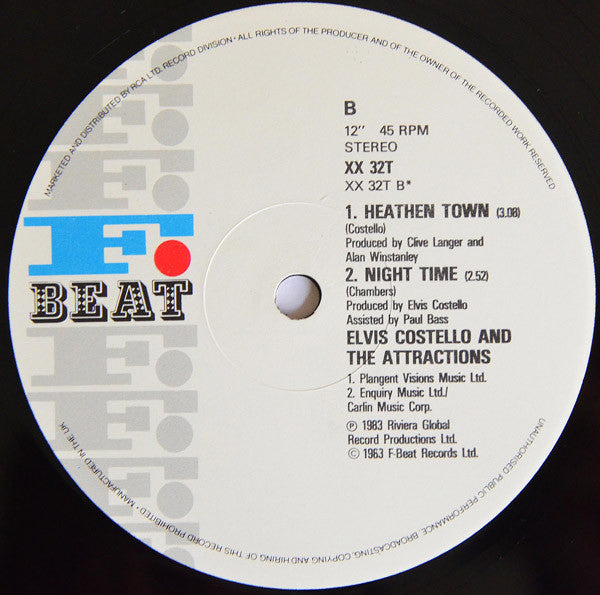 Elvis Costello & The Attractions : Everyday I Write The Book (12", Single)