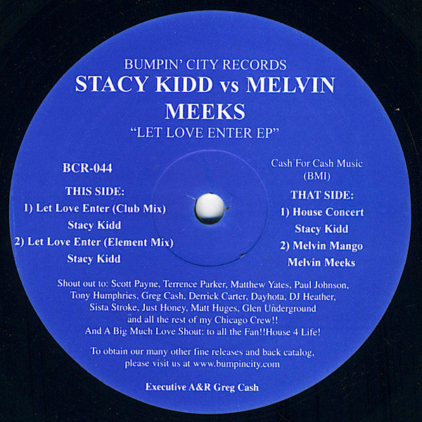 Stacy Kidd vs Melvin Meeks : Let Love Enter EP (12", EP, M/Print)