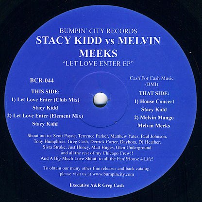 Stacy Kidd vs Melvin Meeks : Let Love Enter EP (12", EP, M/Print)