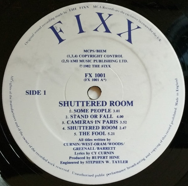 The Fixx : Shuttered Room (LP, Album)