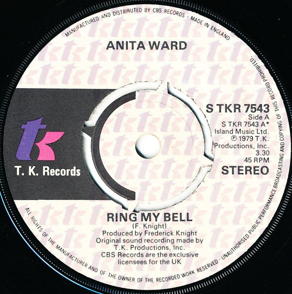 Anita Ward : Ring My Bell (7", Single, Pus)