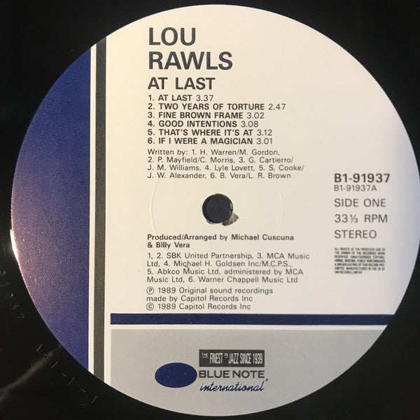 Lou Rawls : At Last (LP)