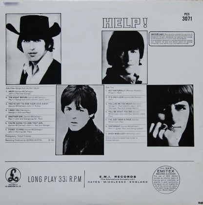 The Beatles : Help! (LP, Album, RE)