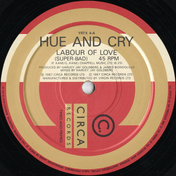 Hue & Cry : Labour Of Love (Version Super-Bad) (10")