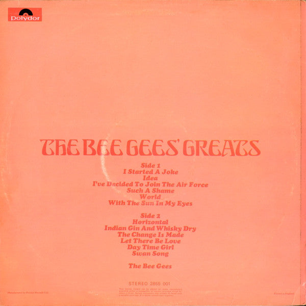 Bee Gees : The Bee Gees' Greats (LP, Comp)