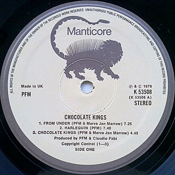 P.F.M.* : Chocolate Kings (LP, Album, Gat)