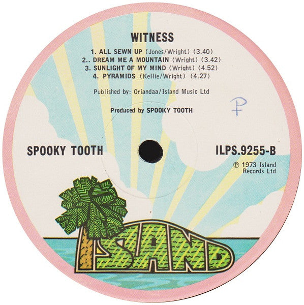 Spooky Tooth : Witness (LP, Album, Gat)