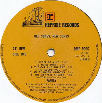 Family (6) : Old Songs, New Songs (LP, Comp)