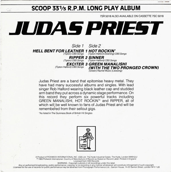 Judas Priest : Judas Priest (7", Album, Comp)