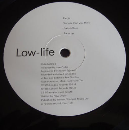 New Order : Low-life (LP, Album, RE, 180)