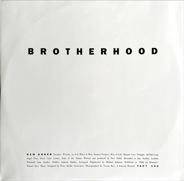 New Order : Brotherhood (LP, Album, RE, 180)