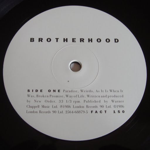 New Order : Brotherhood (LP, Album, RE, 180)