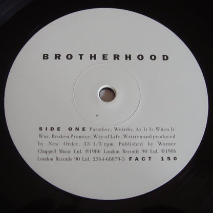 New Order : Brotherhood (LP, Album, RE, 180)