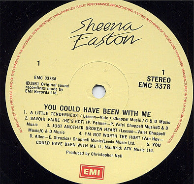 Sheena Easton : You Could Have Been With Me (LP, Album)