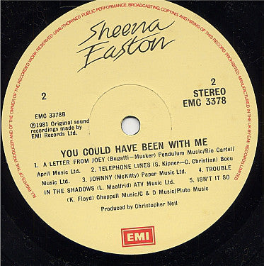 Sheena Easton : You Could Have Been With Me (LP, Album)