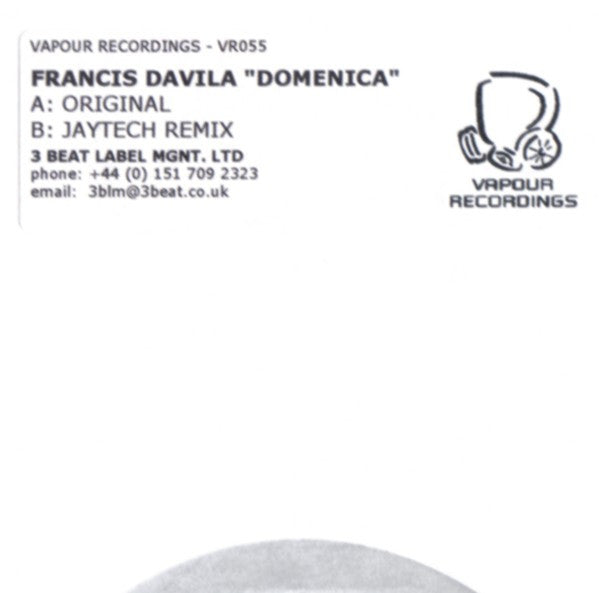 Francis Davila : Domenica (12", W/Lbl)