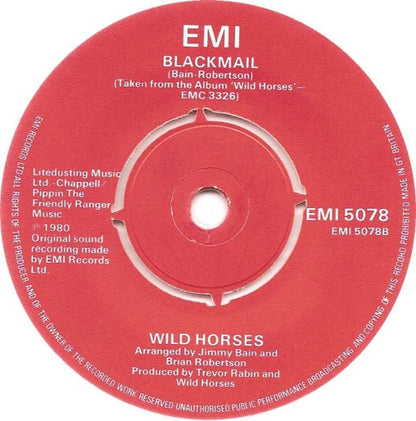Wild Horses : Flyaway (7", Single, Whi)