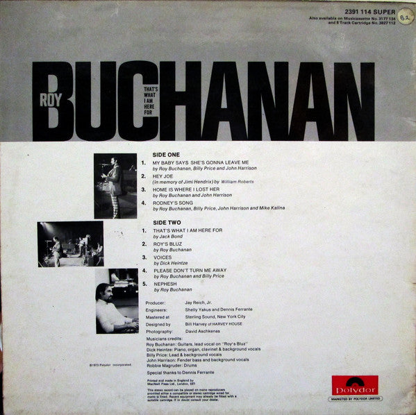 Roy Buchanan : That's What I Am Here For (LP, Album)
