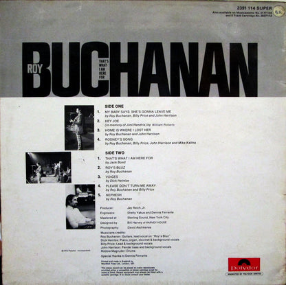 Roy Buchanan : That's What I Am Here For (LP, Album)