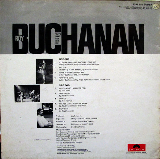 Roy Buchanan : That's What I Am Here For (LP, Album)