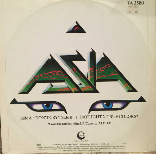 Asia (2) : Don't Cry (12")