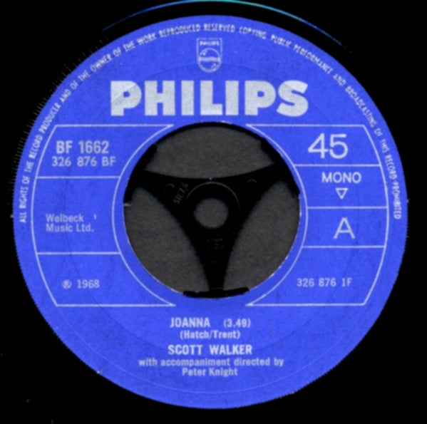 Scott Walker : Joanna (7", Single, Mono, Lar)