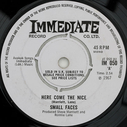 Small Faces : Here Come The Nice (7", Single, Mono, Pus)