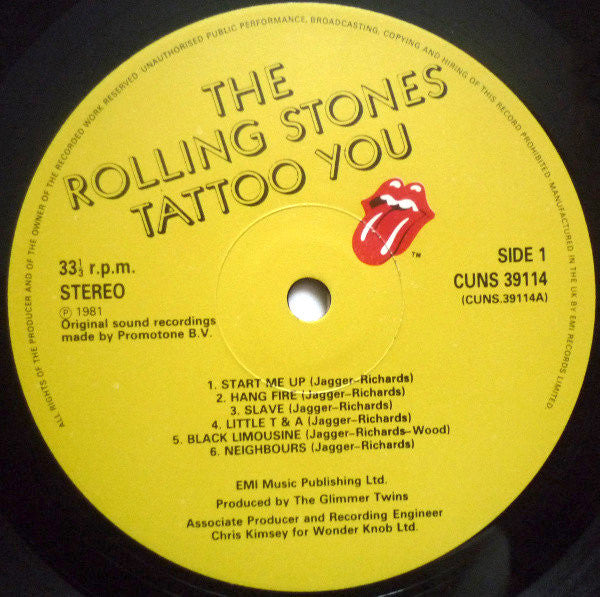 Rolling Stones* : Tattoo You (LP, Album)