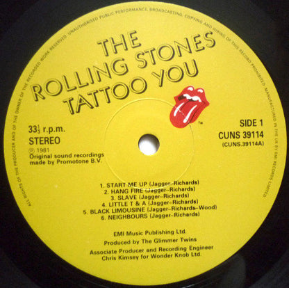 Rolling Stones* : Tattoo You (LP, Album)
