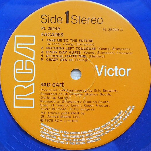 Sad Café : Facades (LP, Album, Blu)