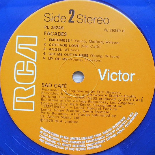 Sad Café : Facades (LP, Album, Blu)