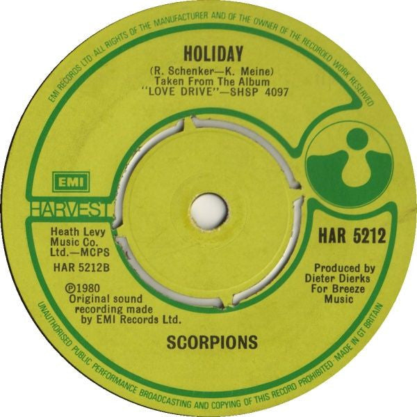 Scorpions : The Zoo (7", Single)