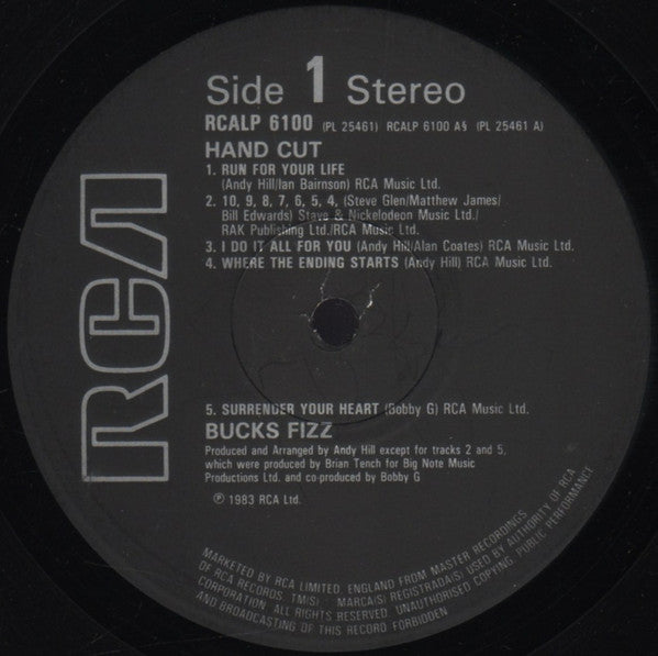 Bucks Fizz : Hand Cut (LP, Album)