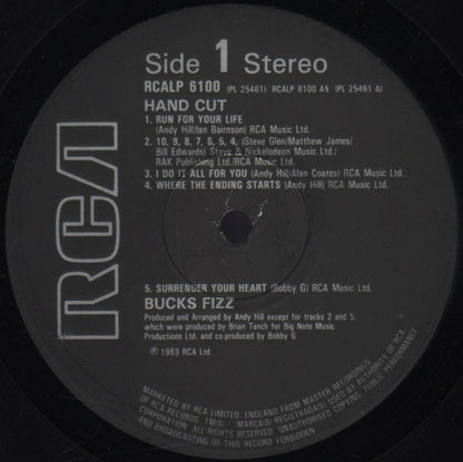 Bucks Fizz : Hand Cut (LP, Album)