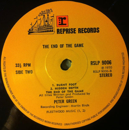 Peter Green (2) : The End Of The Game (LP, Album)