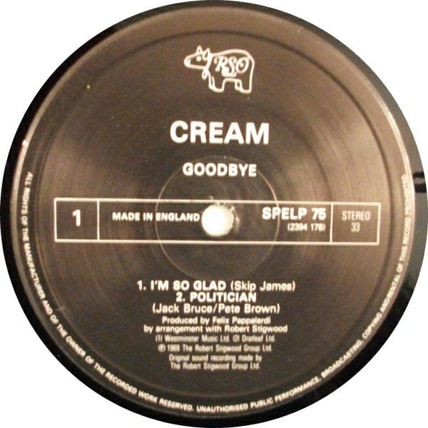 Cream (2) : Goodbye (LP, Album, RE)