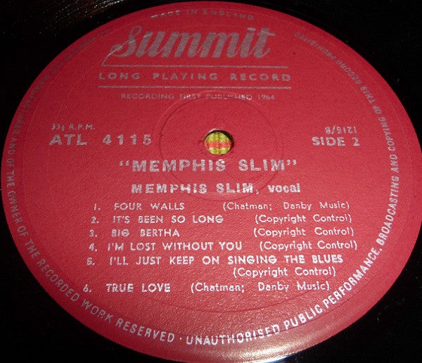 Memphis Slim : Memphis Slim (LP, Album, Mono)