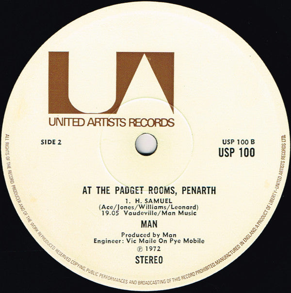 Man : Live At The Padget Rooms, Penarth (LP, Album, Ltd)