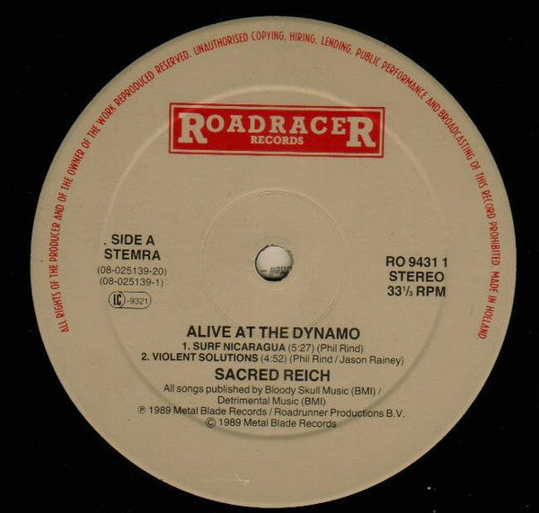 Sacred Reich : Alive At The Dynamo (12", MiniAlbum)