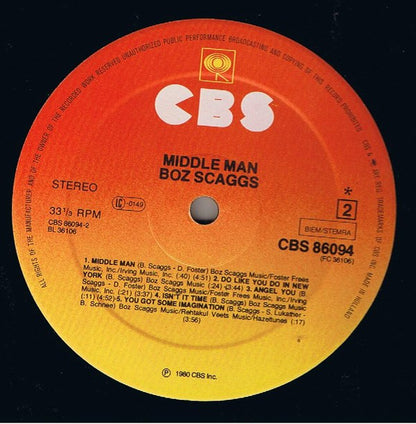 Boz Scaggs : Middle Man (LP, Album)