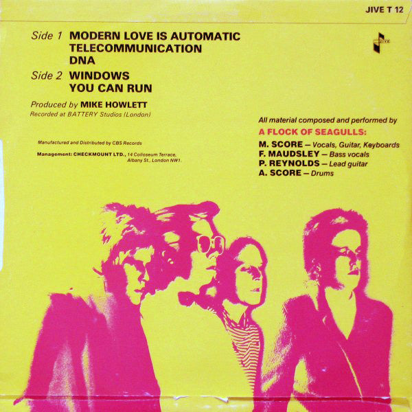 A Flock Of Seagulls : Modern Love Is Automatic (12", EP, RE)