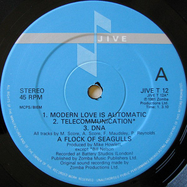 A Flock Of Seagulls : Modern Love Is Automatic (12", EP, RE)