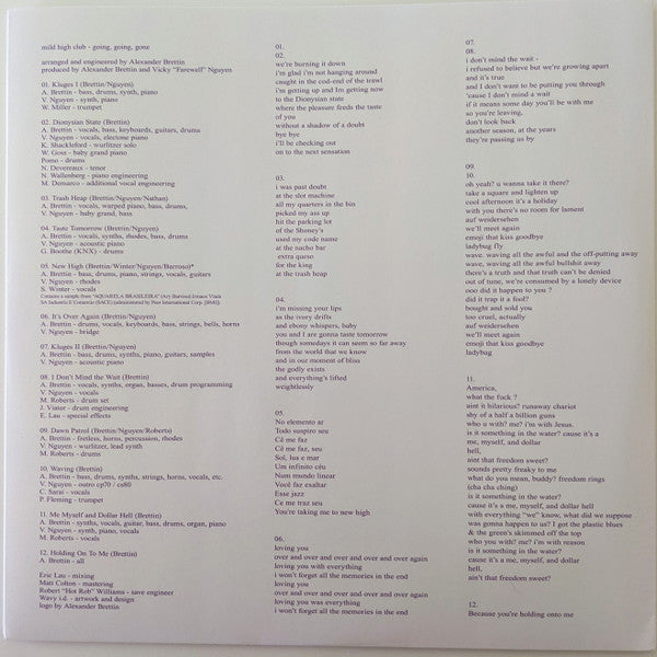 Mild High Club : Going Going Gone (LP, Album, Gre)