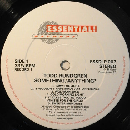 Todd Rundgren : Something / Anything? (2xLP, Album, RE, Gat)