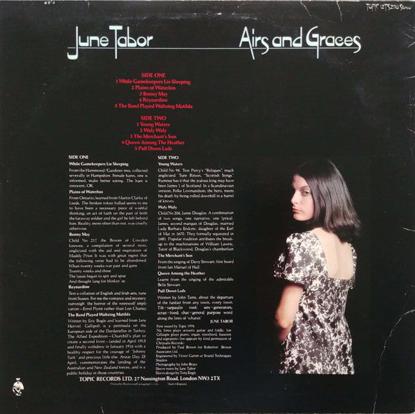 June Tabor : Airs And Graces (LP, Album)